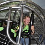 Green campers at the Air Zoo.